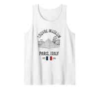 louvre Museum Paris Flag Souvenir Men Women Girls Boys Tank Top