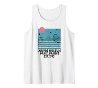 louvre Museum Paris Flag Souvenir Men Women Girls Boys Tank Top
