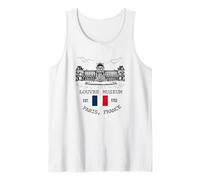 louvre Museum Paris Flag Souvenir Men Women Girls Boys Tank Top