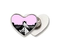 Louvre Museum Renaissance Seine Heart Metal Pin Brooch Clip Love