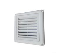 Louvre Vent White, Plastic Louvre Air Vent With Flyscreen, 4 Inch Dryer Vent Cover, ed To Brick, Wall, Door