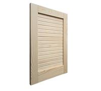 Louvred Slatted Wardrobe Door - White - Finished/Natural - Ready to Paint or Varnish - Classic Solid Wood Pine Internal Door - Louvre Cupboard Doors - Single Wooden Door Full Panel
