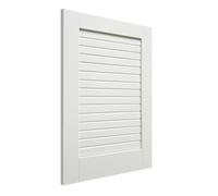 Louvred Slatted Wardrobe Door - White - Finished/Natural - Ready to Paint or Varnish - Classic Solid Wood Pine Internal Door - Louvre Cupboard Doors - Single Wooden Door Full Panel
