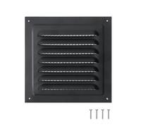 Louvred Wall Vent Cover with Flyscreen Air Ventilation Grille 150 x 150 mm