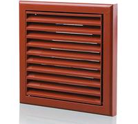 Louvred Wall Vent Grille 150mm - 6 Inch Terracotta with Flyscreen For Internal Or External Use