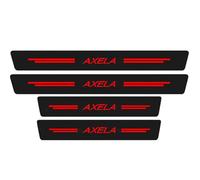 LOUYTGRF Cover step door edge inlet protection molding for Maz-da models,Scuff guard threshold,Car door sill scuff plate cover.,Axela Red