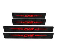 LOUYTGRF Cover step door edge inlet protection molding for Maz-da models,Scuff guard threshold,Car door sill scuff plate cover.,Cx 5 Red