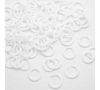 LOUZAGO 100 Pcs 3/4 Inch Plastic Binder Rings, White Loose Leaf Book Rings Index Card Ring, Flexible Keychain Clips for Book, Index Cards, Notebook Paper (White, 20mm)
