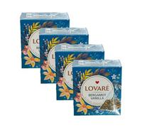Lov-are Bergamot Vanilla Black Tea 30G - 15 * 2G Pyramid Tea Bags, Aromatic Flavored Black Tea with Natural Bergamot and Vanilla, Product of Ukraine Pack Of 4