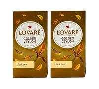 Lov-are Golden Ceylon Tea Bags 48G Fine Ceylon Black Tea from Sri Lanka Tea Bags Individually Wrapped Gift Box Sets for Tea Lovers 24 Tea Bags of 2G Fine Black Tea Bags Product of Ukraine Pack Of 2
