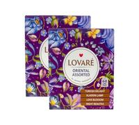 Lov-are Oriental Assorted 48G Black Tea Bags With Fruits And Flower Petals Individually Wrapped Gift Box Sets for Tea Lovers 32 Tea Bags of 2G Product of Ukraine Pack of 2