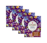 Lov-are Oriental Assorted 48G Black Tea Bags With Fruits And Flower Petals Individually Wrapped Gift Box Sets for Tea Lovers 32 Tea Bags of 2G Product of Ukraine Pack of 4