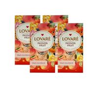 Lov-are Passion Fruit 48G Black Tea With Fruit Flower Petals Peach And Passion Fruit Tea Bags Individually Wrapped Gift Box Sets for Tea Lovers 24 Tea Bags of 2G Product of Ukraine Pack Of 4
