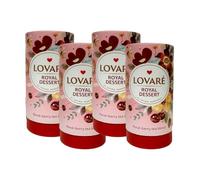 Lov-are Royal Dessert Tea 80G Floral Berry Tea Bags With Fruits And Flower Petals Individually Wrapped Gift Box Sets for Tea Lovers Product of Ukraine Pack of 4