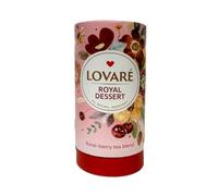 Lov-are Royal Dessert Tea 80G Floral Berry Tea Bags With Fruits And Flower Petals Individually Wrapped Gift Box Sets for Tea Lovers Product of Ukraine Pack of 1