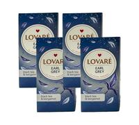 Lov-are Tea Earl Grey 48G Black Tea and Bergamot Gift Box for Tea Lovers 24 Tea Bags of 2G Fine Black Tea With Bergamot in Tea Bags Product of Ukraine Pack Of 4