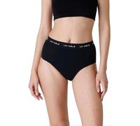 Lovable High Menstrual Cycle Abundant Flow Period Panties Women's Brief, Black+Logo, XL