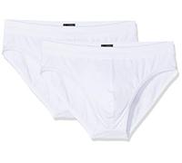 Lovable LVB Men's Stretch Cotton Bi-Pack Briefs x2, White, L