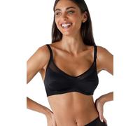 LOVABLE Women's Wireless Modern Shaping Bra, Black (Black), 34 / 3D