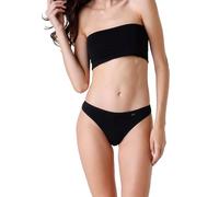 Lovable Women's Brasiliano in Cotone E, Mutande Traspiranti, Intimo Dal Comfort Totale, Pacco Da 3, Light Cotton Modal Lovely Bikini Style Underwear, Black, M (Pack of 3)