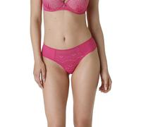 Lovable Women's Brasiliano in Microfibra E Pizzo Celebrity Slip, Raspberry, XL