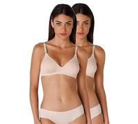 Lovable Women's Non-Iron Cotton line Bra, Opaque, Skin, 36B (Pack of 2)