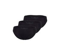 Lovable Women's Invisible Comfort Cotton Slip, Black, S/M (Pack of 3)