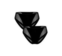 Lovable Women's Midi SGAMBATO Invisible Ultra Light Bi-Pack Slip, Black, XXL (Pack of 2)