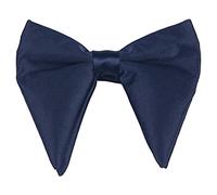 Lovacely Mens Oversized Satin Silk Bow Tie Solid Color Formal Tuxedo Big Bowtie, B- Navy Blue, One size