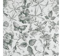 LOVADA Wallpaper Peel and Stick - 15.7x196.8in Rose Flows Black and White Vinyl Peel and Stick Wallpaper for Home Deco