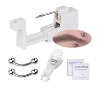 Lovamis 5PCS Professional Body Piercing Kit for Eyebrow/Belly Button/Lip/Tongue/Nose, Safe Piercing Gun Kits, Body Piercing Needle Tool Kits Stainless Steel for Women Men(eyebrow piercing kit)