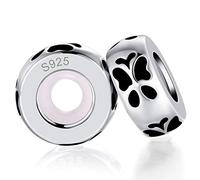 LOVANS 2 PCS 925 Sterling Silver Rubber Spacer Stopper Bead for Bracelets Jewelry Gift for Her Women (Silver Butterfly)