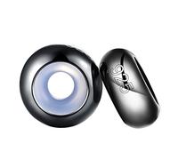 LOVANS 925 Sterling Silver 2 PCS Rubber Spacer Stopper Bead for European Bracelets (Black)