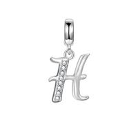 LOVANS Bead Alphabet Charms with 925 Sterling Silver DIY Letter Initial H Dangle Charm Beads fit European Bracelets Jewelry Gifts for Women