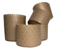 LOVARE 8oz Panettone Paper Mould Easter Bread - Pack of 12, 9 x 9 cm (H3.5 x W3.5), Kulich Shape - Round Panettone Paper Baking Moulds - Pans Paper Panettone for Easter