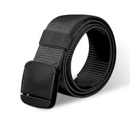 Lovarma Travel Money Belt Secret Compartment Money Hideaway for Business Trip Jogging Outdoor Working Cashsafe Anti-Theft Wallet Non-Metal Buckle Gift for Fathers Dad Men Boyfriend, Black, L