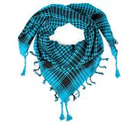 LOVARZI Desert Scarf Turquoise Blue - Stylish Keffiyeh Scarf for Men & Women - Shemagh 100% Cotton Fashion Mens Scarfs