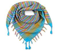 LOVARZI Shemagh Scarf Men Blue - Palestinian Desert Scarves - Neck Scarf Men Arabic Military Tactical Army Keffiyeh Cotton Scarves