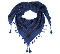LOVARZI Shemagh Scarf Men Royal Blue - Large Square Cotton Keffiyeh Palestinian Neck Scarf for Men Military