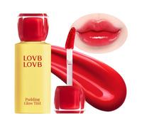 LOVB LOVB Korean Lip Colour, Pudding Glow, Long-Lasting Lip Gloss Colour for Intense Shine, Moisturising, Highly Pigmented