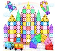 Lovchil 102PCS Magnetic Tiles Toys Sets, Magnetic Building Blocks for Kids Age 3+, Construction Educational STEM Toy
