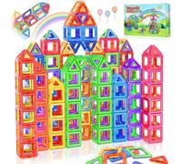 Lovchil Magnetic Building Blocks, 40pcs Magnetic Building Blocks Set, Magnetic Tiles for Kids Age 3+, Preschool Learning Educational Construction Toys