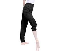 Lovdaswi Women Ripstop Dance Pants Sports Running Shorts Women, Black Pants, Large