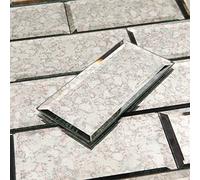 Lovdeco Peel & Stick Antique Beveled Mirror Tile Subway Mirror Glass 3x6 Inch Kitchen Bathroom Wall (40 Pieces, 1.5 Sq.ft)