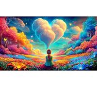 love 1000 Pieces Recycled Paper Jigsaw Puzzle Impossible Hard Difficult Educational Games for The Whole for Women, Gifts for Men 70x50cm/1000pcs