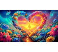 love 1000 Pieces Recycled Paper Jigsaw Puzzle Impossible Hard Difficult Educational Games for The Whole for Women, Gifts for Men 70x50cm/1000pcs