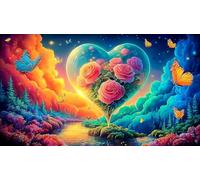 love 1000Pc Jigsaw Puzzles for Adults and Kids Age 12 Years + Impossible Hard Difficult Great Gift Idea 38x26cm/1000pcs