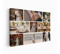 Love 2 Be Personal Canvas Personalised Photo Collage - Add Pictures & Custom Text - Choose Your Favourite Colour & Design - Landscape Personalised Canvas Pictures & Photo Gift | L2BP