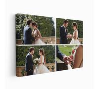 Love 2 Be Personal Canvas Personalised Photo Collage - Add Pictures & Custom Text - Choose Your Favourite Colour & Design - Landscape Personalised Canvas Pictures & Photo Gift | L2BP