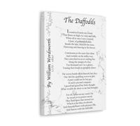 Love 2 Be Personal Daffodils Poem Canvas by William Wordsworth Poetry Print - I Wandered Lonely as a Cloud Print | Daffodils Poem Art - Customisable Size & Colour Options